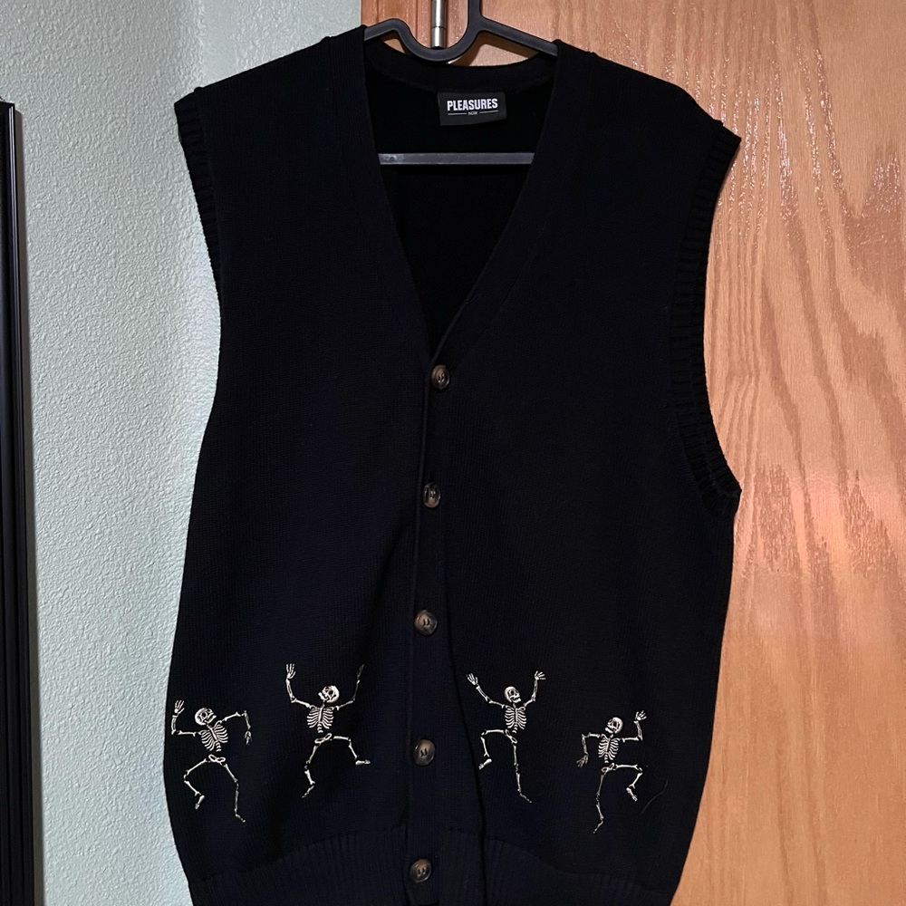 Pleasures Bone Vest Cardigan